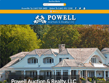 Tablet Screenshot of powellauction.com